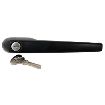   Bal oldali tolóajtó kilincs zárhengerrel és kulccsal, Német minöség, T25/T3 (1980-1984)