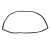 Front window seal, Type34 Karmann Ghia