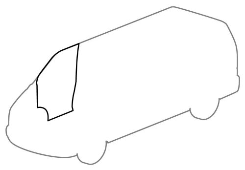 Cabin door seal, left or right: T4 (1991-2003)