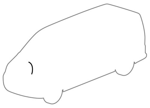 Ajtótömítés jobb alsó: T5 (2004-2015), T6 (2016-2020)