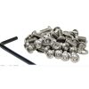   Screw set with washer, 6mm, 34 pcs, for engine cover, stainless steel (ball head Allen screw)