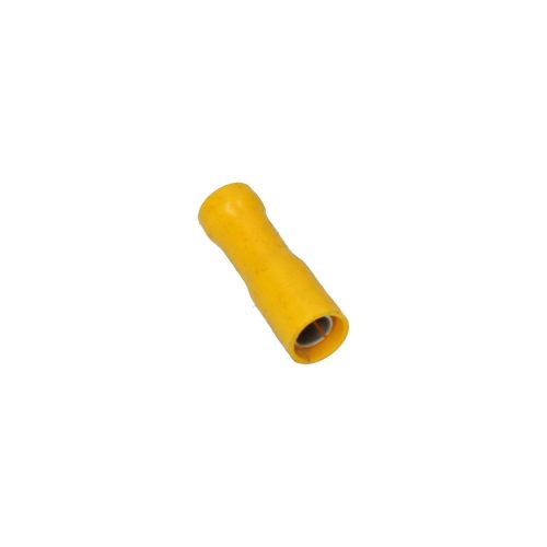 Kábelcsatlakozó sárga kerek, 5mm (anya)