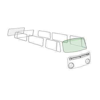 Szélvédö, zöld,zöld felsö csíkkal T2 08/67-07/79