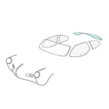   Hátsó szélvédö, Karmann Ghia 08/55-7/74, nem fütöszálas