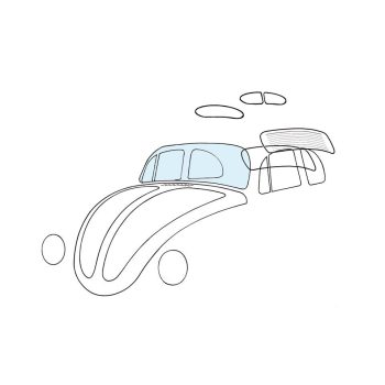 Windshield, Beetle -07/57 to, clear
