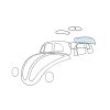   Rear windshield 08/64-07/71 and Mexico Beetle, with heating element (42cm high)