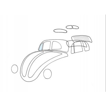 Butterfly window, right, T1 from 08/64 for Beetle