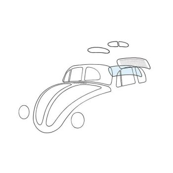 Rear windscreen, Beetle 08/71-12/77, not heated