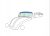 Windshield, green/blue with top stripe, Beetle convertible 1303