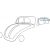 Rear windscreen 1303 Beetle convertible, heated 74-79, (806 x 294mm)