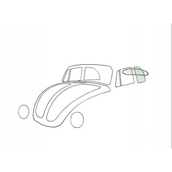  Rear Left Side Window, Green 1303 Beetle Convertible