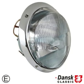   Fényszóró bosch stílusú, átlátszó üveg, króm keret, 2x H1 izzók és rögzítöcsavarok, e-jeles  Porsche 911   2.0-2.4  10/64-07/73