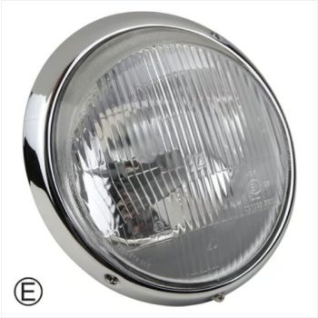   Fényszoró króm kerettel, Gyári minöség, E jelzéssel. RHD (jobbkormányos)  jármüvekhez használd.
