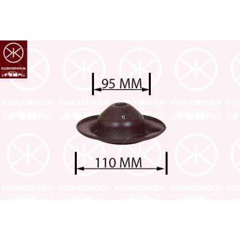  Spring plate, front axle, upper, Golf2 84-91