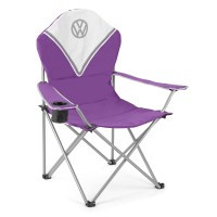 VW T1 buszos ,párnázott összecsukható kemping szék,hordtáskával,acél vázzal;lila;100kg terhelhetöség;88 x 104 x 58 cm 