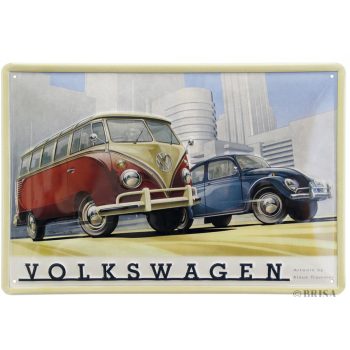 VW T1Buszos és bogaras fém tábla 20X30cm