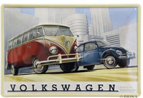 VW T1Buszos és bogaras fém tábla 20X30cm