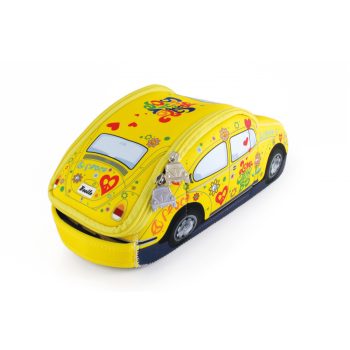   VW bogár univerzális neoprén táska 30X12,5X12 sárga virágos
