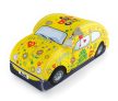VW bogár univerzális neoprén táska 30X12,5X12 sárga virágos