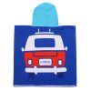 VW T1 boys poncho, blue, hooded 120 x 60 cm