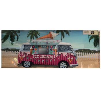 Canvas print VW T1 bus ice cream 122*55cm