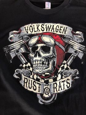 VW Rust Rats póló;fekete;L méret