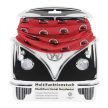 VW buszos antibakteriális multifunkciós sál,ill.maszk;piros
