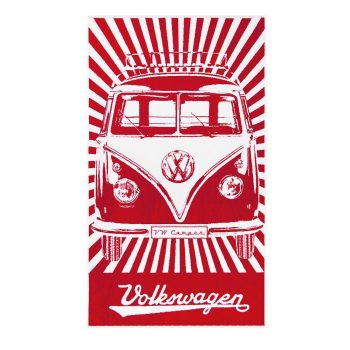   VW T1 óriás fürdölepedö,egyiptomo pamutból készült;160X90;piros-fehér