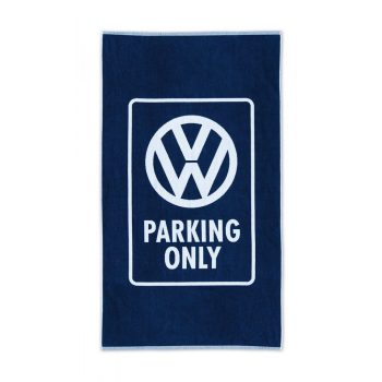   VW Parking óriás fürdölepedö,egyiptomi pamutból készült;sötétkék-fehér; 160X90cm Prémium minöség!!