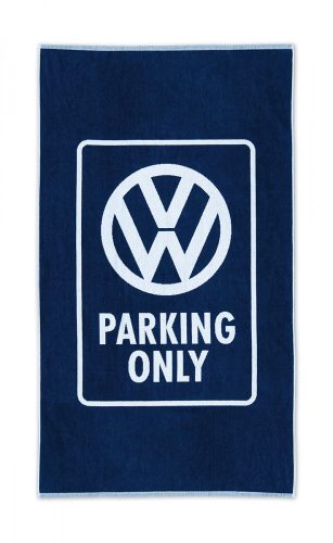 VW Parking óriás fürdölepedö,egyiptomi pamutból készült;sötétkék-fehér; 160X90cm Prémium minöség!!