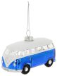 VW T1 Bulli busz karácsonyfadísz,üveg,kék szín