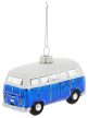 VW T1 Bulli busz karácsonyfadísz,üveg,kék szín