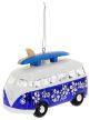 VW T1 busz karácsonyfadísz , üveg Classic blue