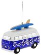 VW T1 busz karácsonyfadísz , üveg Classic blue