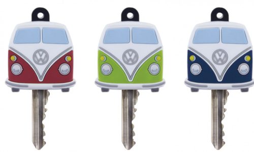 VW T1 buszos kulcsdísz;3db/szett;kék,zöld,piros