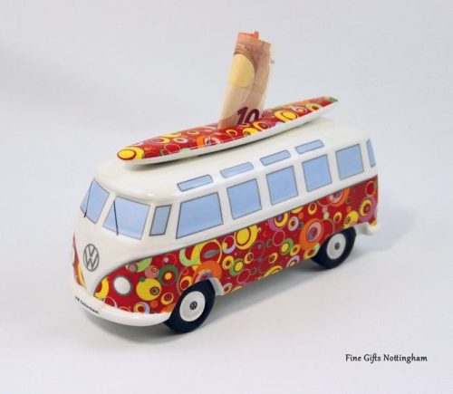 VW T1 buszos porcelán persely 25X12X9,65cm