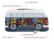 VW T1 Bulli buszos papírzsebkendö tartó virágos