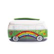 VW T1 busz 3d univerzális neoprén táska - zöld béke  30x14x12 cm 