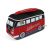 VW T1 busz 3d univerzális neoprén táska - piros fekete 30x14x12 cm 