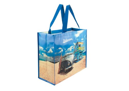 Bevásárló táska VW T1 buszos;Beach life;30 kg teherbírás; 45 x 38 x 15 cm 