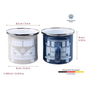 VW T1 Busz 2 db zománcbögre szett  370ml