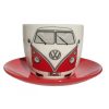   VW T1 buszos 2 személyes kávéskészlet;piros-kék;porcelán