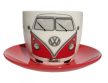 VW T1 buszos 2 személyes kávéskészlet;piros-kék;porcelán