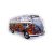 VW T1 busz falióra 28x18x2,5cm virágos
