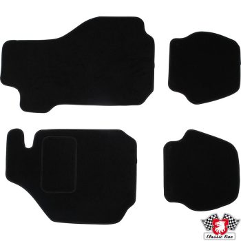   Carpet set 4 pcs black, Porsche 911 Targa/Cabrio 2.7-3.3 08/73-07/89