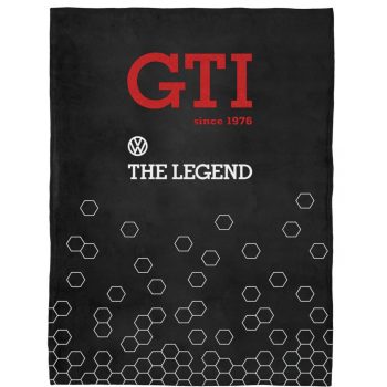 VW GTI polár pléd; 150X200cm;fekete-piros