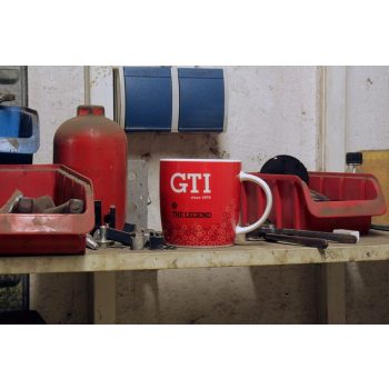 GTI piros porcelán bögre,370ml