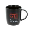 VW GTI porcelán bögre, fekete 370ml,vw licence