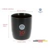 VW GTI porcelán bögre, fekete 370ml,vw licence