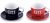 GTI 2 személyes porcelán  kávéskészlet 100ml piros-fekete